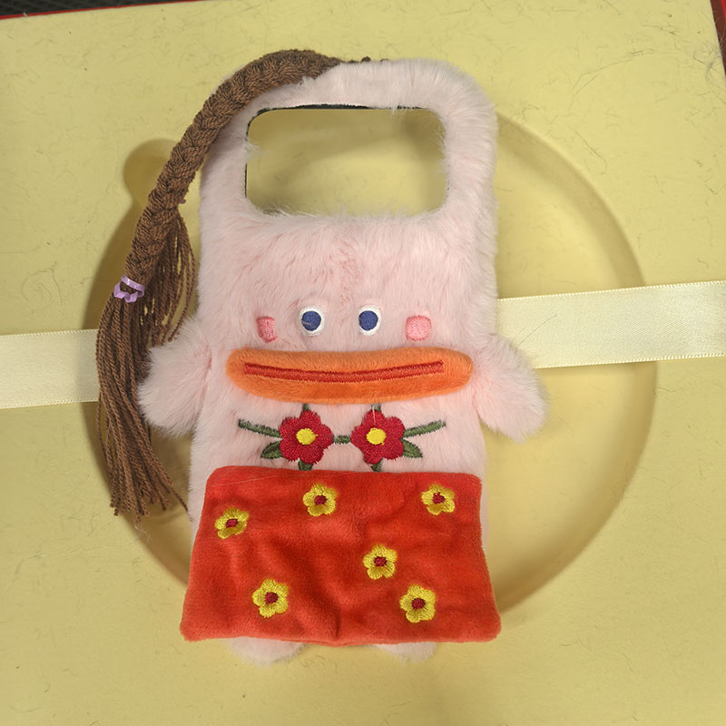 Vivo Y28 - 3D Divertente Salsiccia Bocca Ragazza Peluche