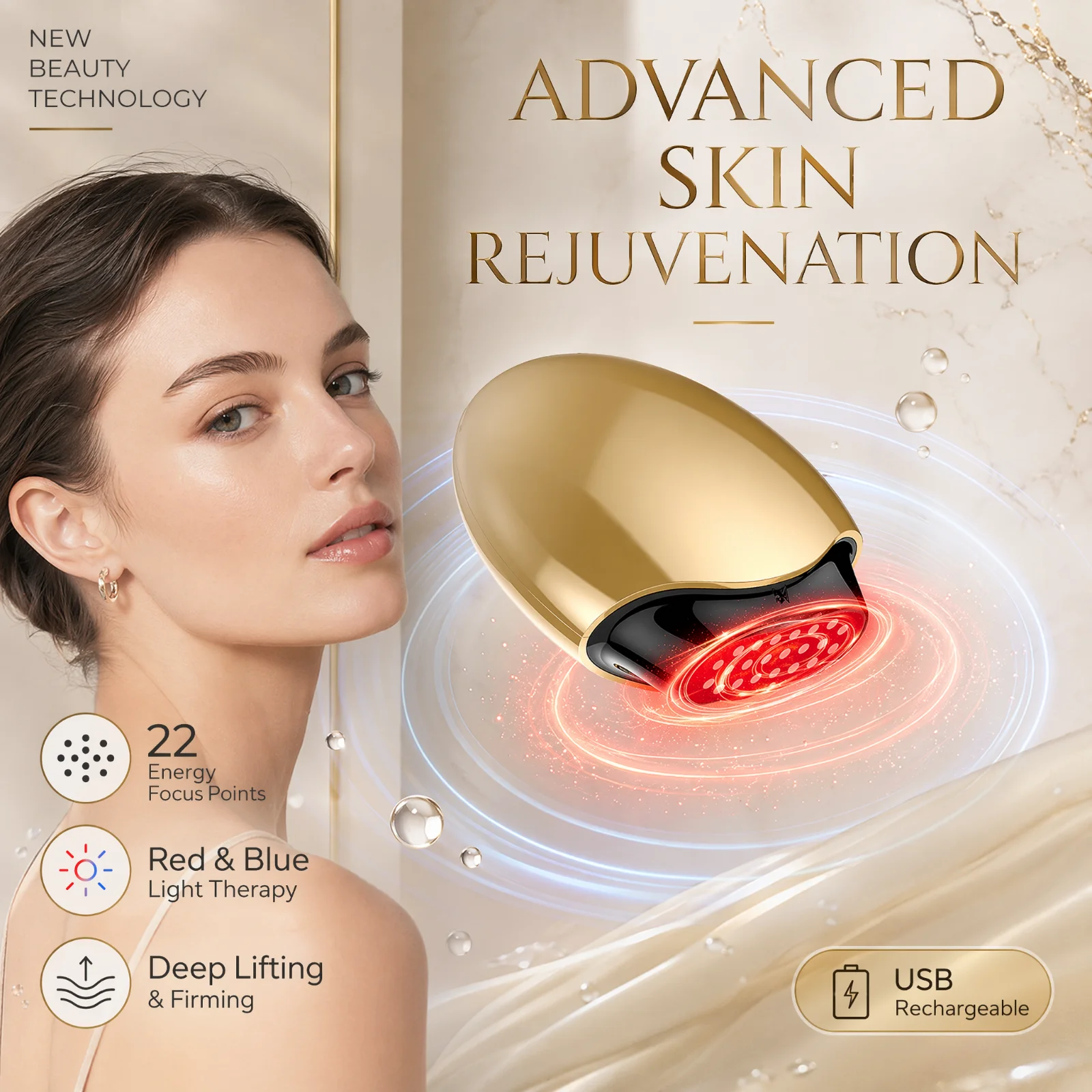 Galvanic Skin Sensor - Dispositivo di Bellezza al Collagene, Massaggiatore