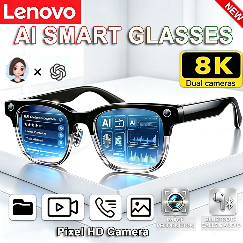 Smart Glasses Lens - Occhiali Intelligenti AI Lenovo 8K HD,