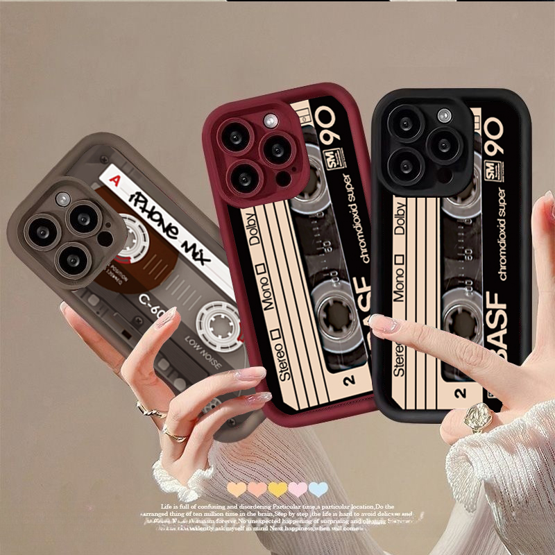 Vivo Y28 - Custodia con Stampa Retro Radio Tape